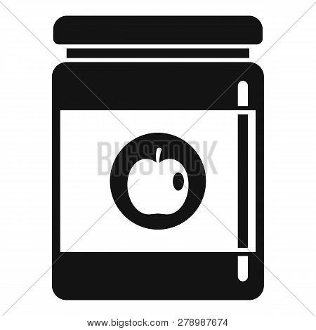 Apple Toy Jar Icon. Simple Illustration Of Apple Toy Jar Vector Icon For Web Design Isolated On Whit