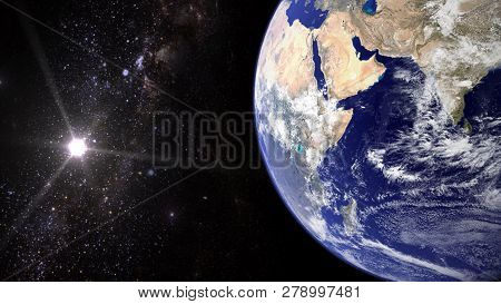 Planets And Galaxy, Cosmos,  Physical Cosmology, Science Fiction Wallpaper. Beauty Of Deep Space. Bi