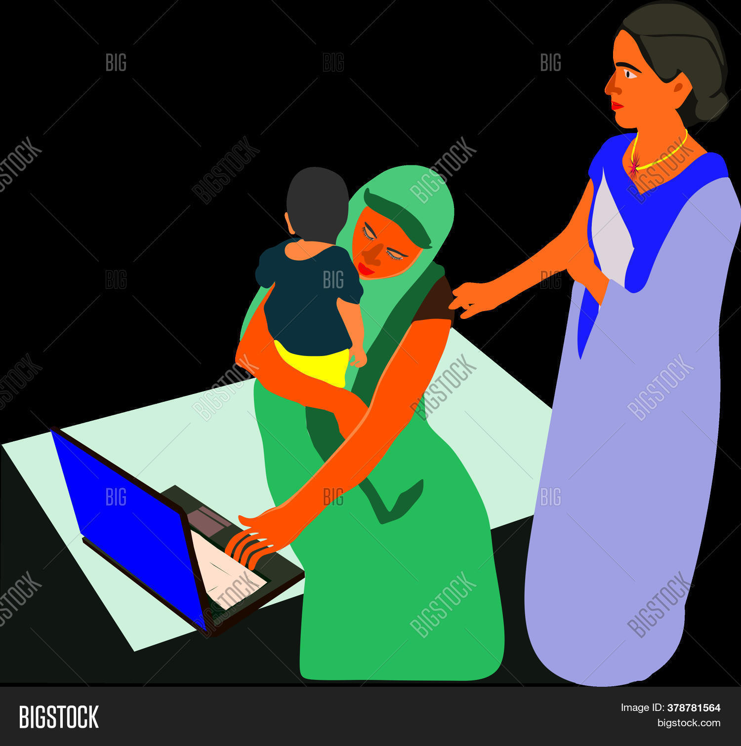Indian Village Vector & Photo (Free Trial) | Bigstock