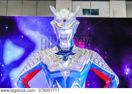 Bangkok, Thailand. - On September ‎1, 2018 - Life Size Of Ultraman Model Is A Japanese Television Se