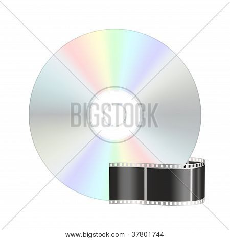 Video Compact diskpictogram. Vectorillustratie