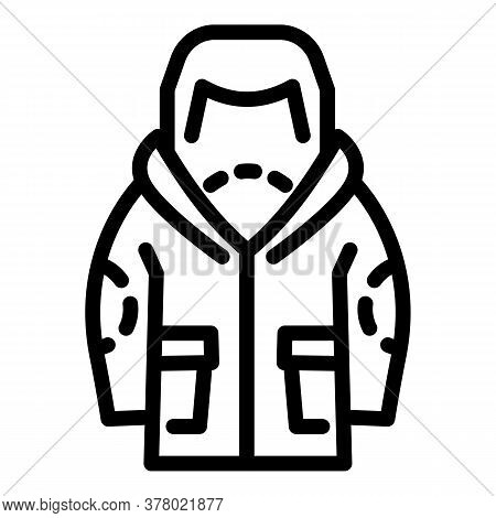 Ski Jacket Icon. Outline Ski Jacket Vector Icon For Web Design Isolated On White Background
