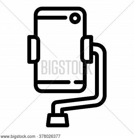 Selfie Phone Stabilizator Icon. Outline Selfie Phone Stabilizator Vector Icon For Web Design Isolate