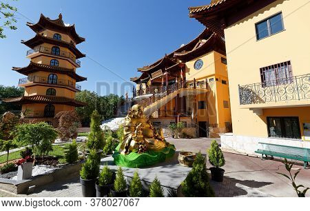 Evry, France-july 21, 2020 : Khanh Anh Is The Biggest Buddhist Pagoda In Europe. It's Located In Evr
