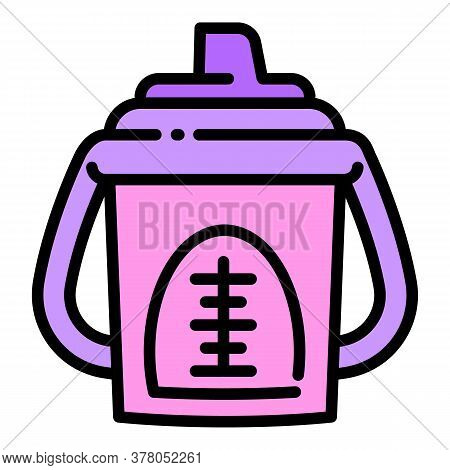 Silicone Sippy Cup Icon. Outline Silicone Sippy Cup Vector Icon For Web Design Isolated On White Bac