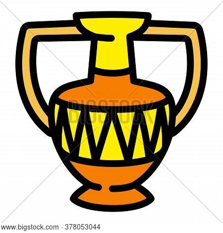 Antique Jar Icon. Outline Antique Jar Vector Icon For Web Design Isolated On White Background