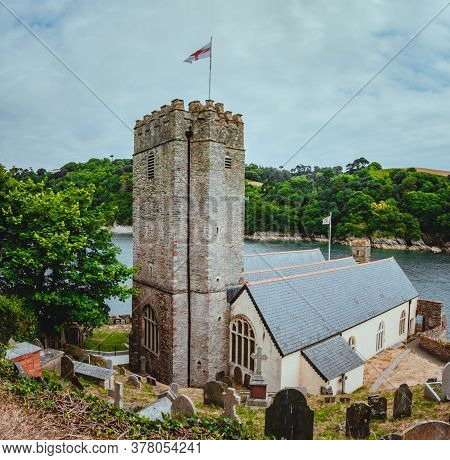 26 July 2018 - Dartmouth, Devon, Uk: St Petrox Church At The Mouth Of The River Dart Is The Oldest O