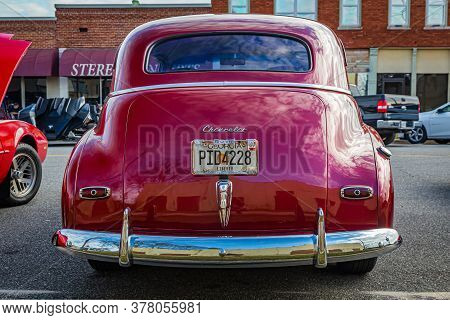 Jesup, Ga - March 17, 2018: Close Up View Of A 1948 Chevrolet Stylemaster Town Sedan At The Jesup 20