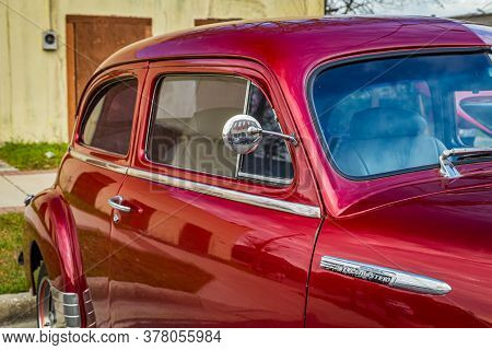Jesup, Ga - March 17, 2018: Close Up View Of A 1948 Chevrolet Stylemaster Town Sedan At The Jesup 20