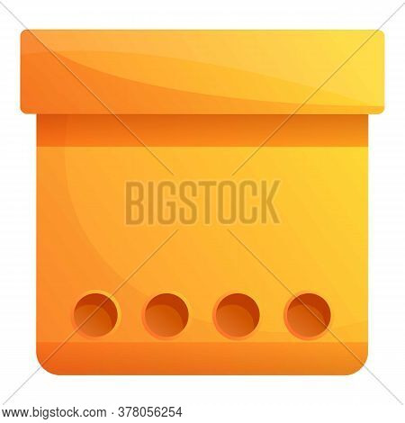 Carton Document Box Icon. Cartoon Of Carton Document Box Vector Icon For Web Design Isolated On Whit