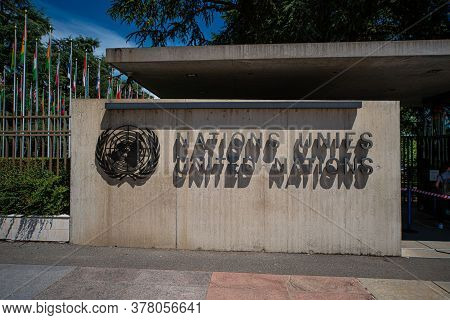 The United Nations In Geneva - City Of Geneva, Switzerland - July 9, 2020