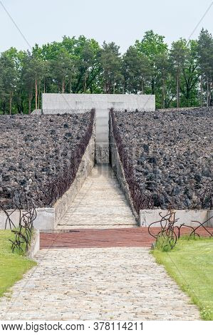 Belzec, Poland - June 12, 2020: Memorial In Former German-nazi Extermination Camp.