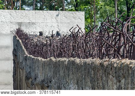 Belzec, Poland - June 12, 2020: Detail On Symbolic Death Road At Belzec Extermination Camp.