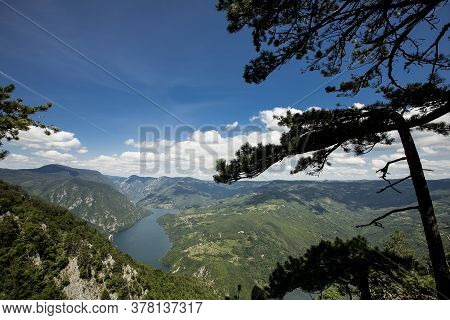 View At Perucac Lake And River Drina From Tara Mountain In Serbia