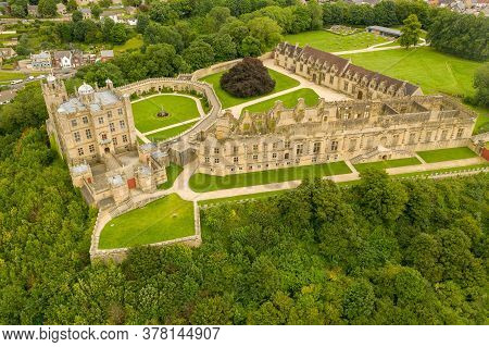 Photo Taken From A Drone Of A Castle In Bolsover United Kingdom