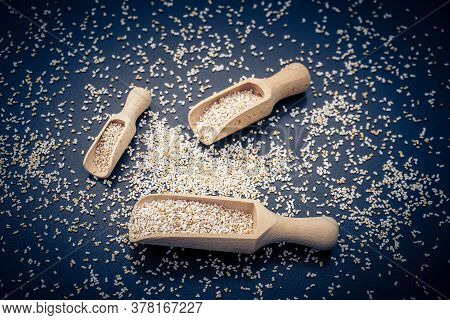 White And Yellow Amaranth Seed On A Table