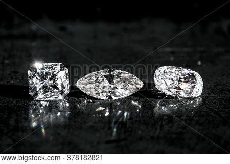 Radiant Marquis And Crushed Ice Cut Diamonds