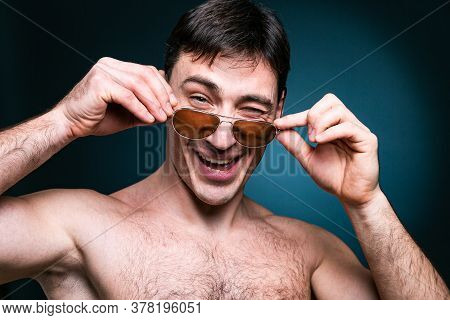 Gay Man Athlete Smiling In Sunglasses Young