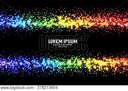 Abstract Rainbow Color Glitter Background Vector Design Illustration