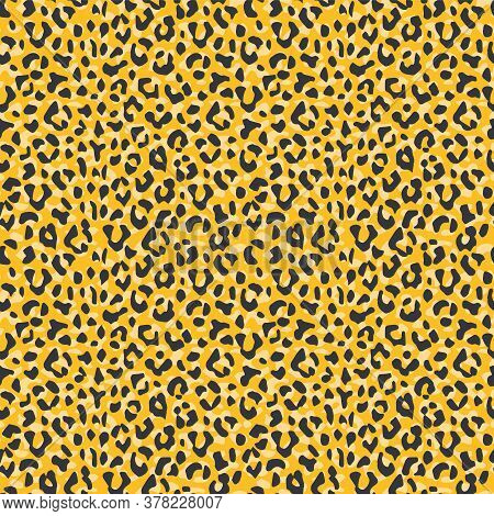 Yellow Leopard Abstract Geometric Seamless Pattern Print Design