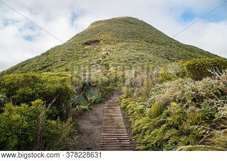 Beautiful View Of The Mountain In Pouakai Range In Egmont National Park Of Western Region Of North I