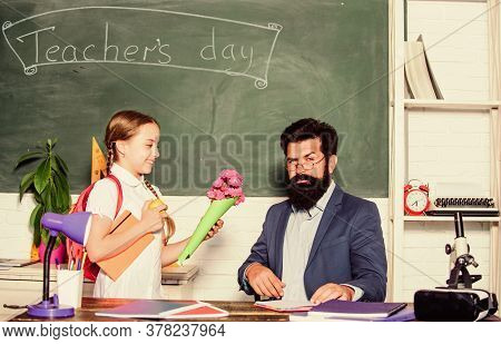 You Are The Best. Flower Present For Best Teacher. Knowledge Day Is 1 September. Back To School. Hap