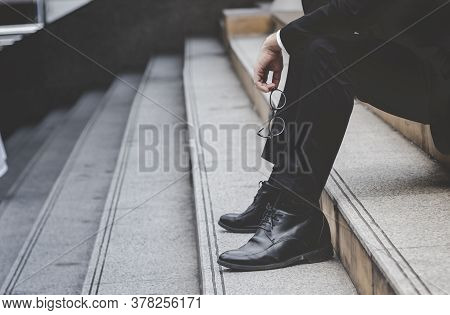 Unemployed Jobless People Crisis Who Recession, Stress And Lose Job. Despair Office People Feel Stre