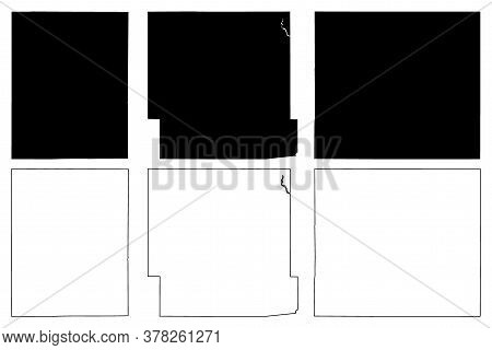 Floyd, Fayette And Dallas County, Iowa (u.s. County, United States Of America, Usa, U.s., Us) Map Ve