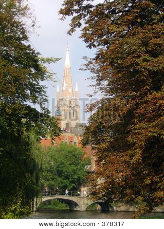 Turm in Brügge, Belgien