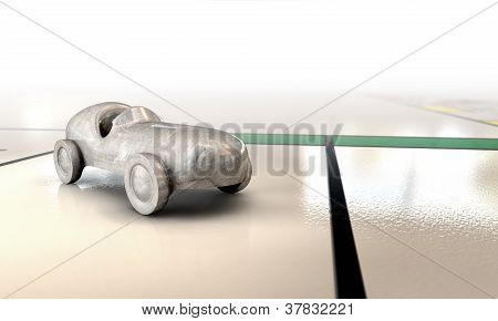 Ícone de carro, em um jogo de tabuleiro