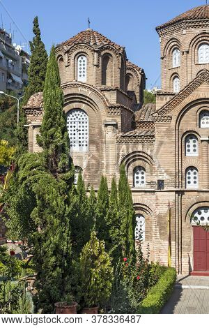Thessaloniki, Greece - September 22, 2019: Ancient Byzantine Church Of Panagia Chalkeon In The Cente