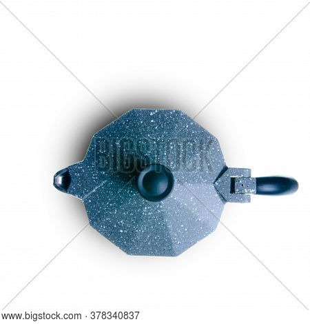 Geyser Coffee Maker On White Background Isolated, Top View
