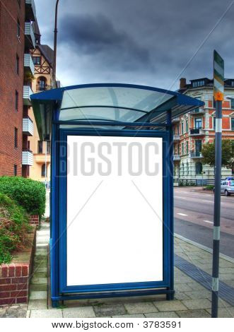 Otobüs durağı boş Bilboard Hdr ile