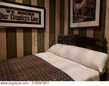 Chicago, Il July 19, 2020, The Bed President Abraham Lincoln Died In On Display At The Chicago Histo