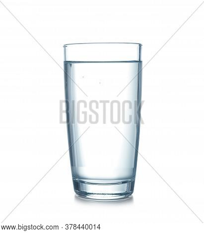 Glass Of Clean Water Isolated On White