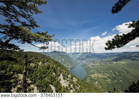 View At Perucac Lake And River Drina From Tara Mountain In Serbia