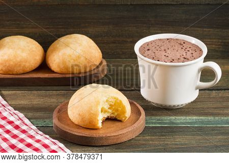 Almojabana, Traditional Colombian Food - Drink Of Chocolate