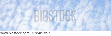 Cirrus Clouds On A Sultry Summer Day. A Rare View Of Cirrus Clouds On A Calm Day. Spindrift Clouds. 