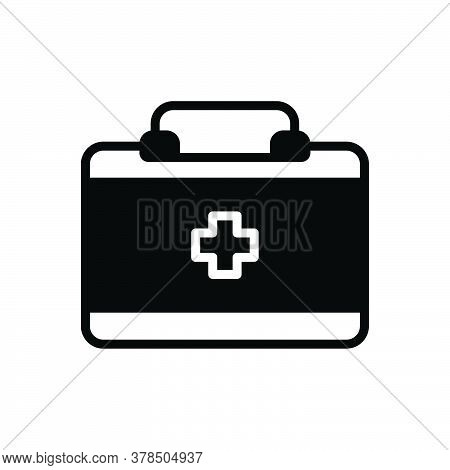 Black Solid Icon For Doctor-bag Doctor Bag Pharmacy Safety Kit Medicine Emergency Briefacse First-ai