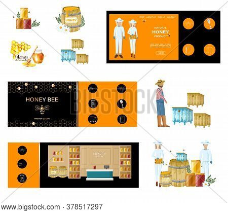 Beekeepers Vector Honey Banner. Honey Theme Poster Template