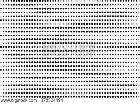 Black Dots In Horizontal Lines Pattern, Dark Points On White Background, Wave Dots Backdrop, Compute