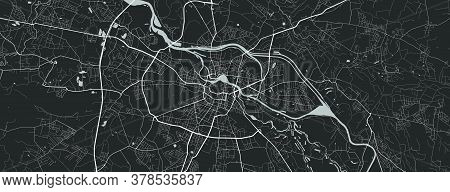 Urban City Map Of Wroclaw. Vector Illustration, Wroclaw Map Art Poster.