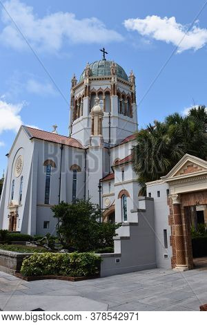 Flagler Memorial Presbyterian Church Under Blue Summer Sky