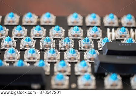 repairing a mechanical keyboard with blue switches