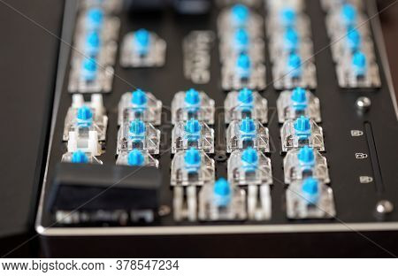 repairing a mechanical keyboard with blue switches