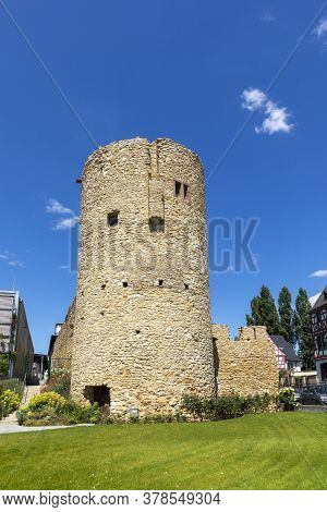 Old Historic Tower Of The Castle In Eltville, Germany