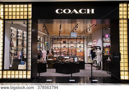 Singapore, 24 Jul, 2020: Entrance To Coach Store In Jewel Changi Airport. Jewel Changi Airport Is A 