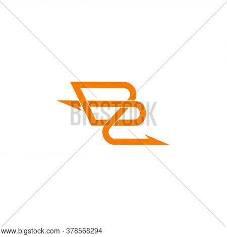 Abstract Letter B2 Linked Arrow Logo Vector