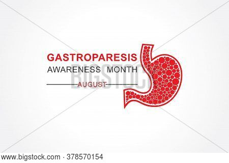 Vector Illustration Of Gastroparesis Awareness Month Observed In August