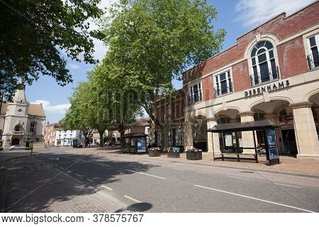 Bridge Street With The Town Hall And Debenhams In Banbury, Oxfordshire In The Uk, Taken On The 26th 